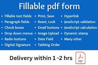 create a professional fillable pdf form