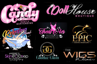 do luxury boutique clothing, girly fashion or brand logo design