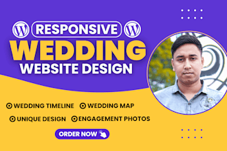 design wedding website and photography website