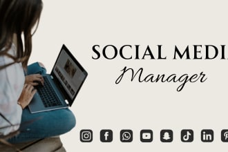 be your social media marketing manager and content creator