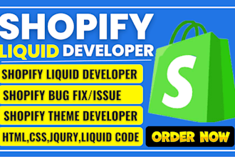 be your shopify liquid developer expert in design clone bug fix liquid coding