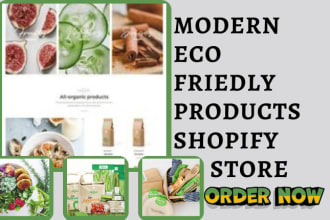 design eco friendly products shopify organic products store vegan store website