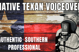 be your deep southern american male voiceover
