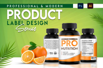 create cbd, bottle, cosmetic and supplement product label design