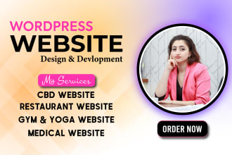 design medical, cbd, gym, spa, restaurant responsive wordwress website