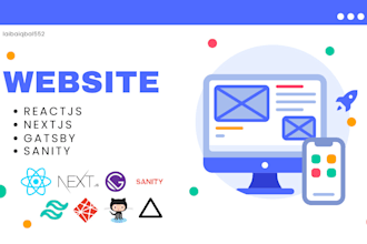 develop react gatsby, nextjs web with sanity and tailwindcss