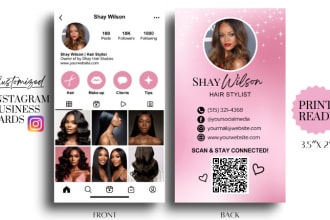 make business cards for lashes, nails, hair, makeup, beauty