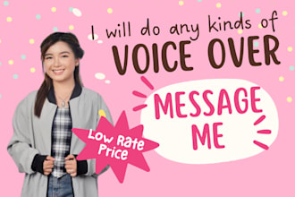 do any kind of voice over