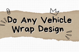 create any vehicle wrap, van wrap design, car wrap design, food truck wrap
