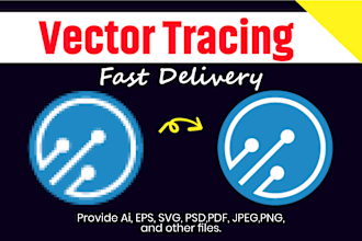 convert, trace, vectorize, clean up, replicate, recreate your logo