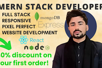 develop responsive full stack mern web app mongodb, express, react js, node js