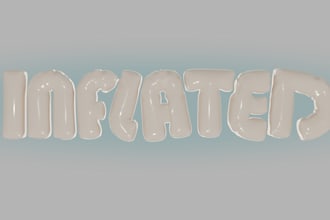 inflate your typo in custom font and background