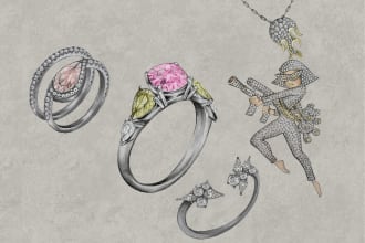 create unique jewelry sketches