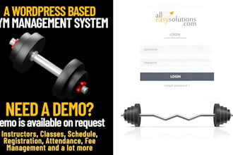 develop a professional gym management website on wordpress