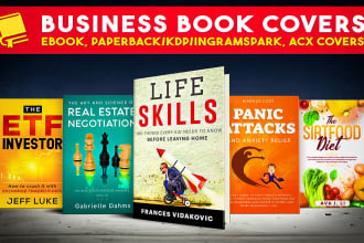 design book cover design, ebook cover, kindle cover in just 3 hours
