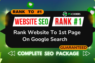 do complete website seo, google ranking, backlinks, onpage,content, technical se
