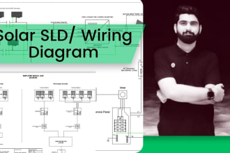 draw wiring diagram of pv system or solar panel project