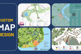 do custom vector map design illustration