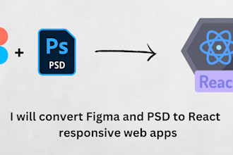 convert figma and psd designs into react web applications