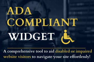 set up an ada compliance widget on your website