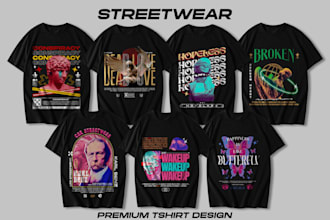 design bold, edgy streetwear tshirts for fashion brands