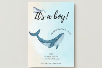 create digital and printable invitations or cards for any event