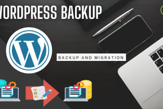 make a backup and migration of your wordpress website