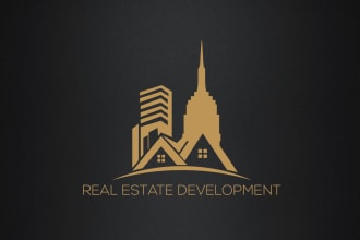 design modern real estate logo with branding kit