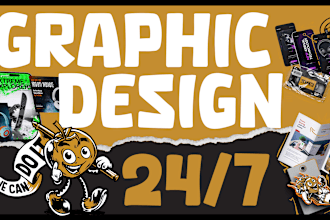 do unique business graphic designs and pro mockups