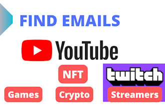find emails from youtube channels