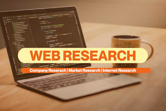 professional web research, internet research, and market research