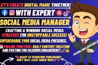 be social media marketing manager, facebook, instagram manager