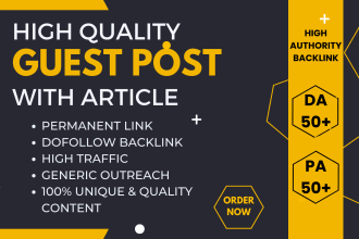 do guest post, blogger outreach, dofollow backlink in high da, pa sites