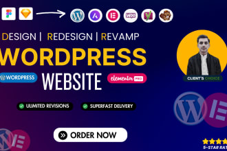 design,redesign,responsive,copy,revamp wordpress site and elementor page design