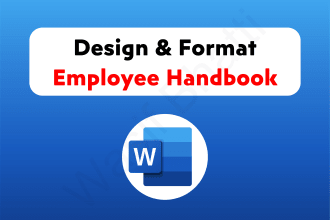 design and format employee handbook in microsoft ms word document