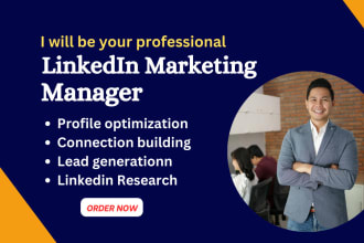 be your  linkedin marketing manager and appointment setter
