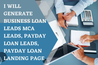 generate business loan leads, mca, payday loan leads, payday loan landing page