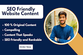 write unique website content as your copywriter