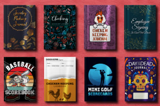 design premium KDP low content book cover and interiors for amazon KDP