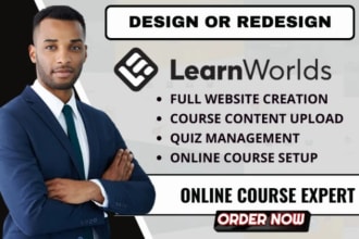 develop learnworlds online course website