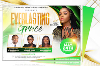create unique social media or event flyer design