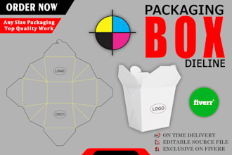 create any custom boxes perfect dieline ready for production