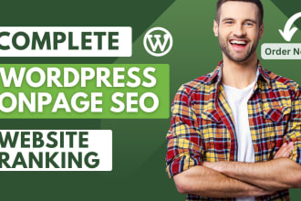 do complete wordpress onpage SEO and wordpress website ranking