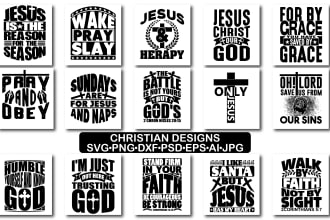 minimalist typography and christian tshirts design