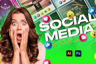 create attractive social media post design 24 hour