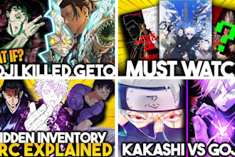 design jujutsu kasine thumbnail for youtube video