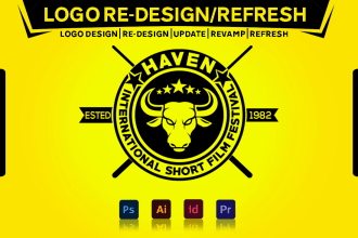 logo redesign, refresh, remake, modify, update, fix, alter, revamp, and recolor