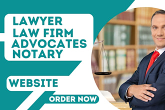 design lawyer attorney law firm legal notary advocate website using wordpress