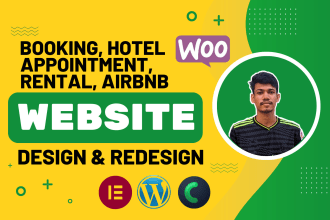 build appointment booking website, rental website, airbnb, hotel booking website