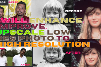 enhance, improve, upscale low photo to high resolution